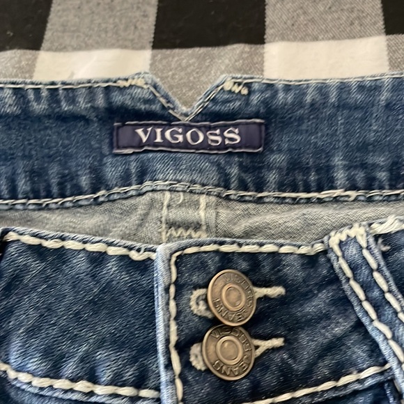 Vigoss Dublin Bootcut Jeans Size 12 x 31 Thick Stitch Double Pockets Stretch - Picture 5 of 13